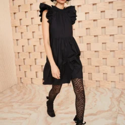 ULLA JOHNSON Eden Dress - Noir -Cheap Style Qube Store SHOT 075 0011 ULLA JOHNSON EDEN DRESS NOIR UJ990115 view 2