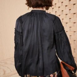 ULLA JOHNSON Maeve Blouse - Noir -Cheap Style Qube Store SHOT 105 ULLA JOHNSON MAEVE BLOUSE NOIR UJ990237 0019