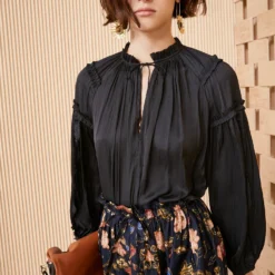 ULLA JOHNSON Maeve Blouse - Noir