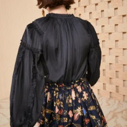 ULLA JOHNSON Maeve Blouse - Noir -Cheap Style Qube Store SHOT 105 ULLA JOHNSON MAEVE BLOUSE NOIR UJ990237 0182