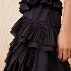 ULLA JOHNSON Aurore Dress - Noir -Cheap Style Qube Store SHOT 132 0189 ulla johnson black aurore dress noir UJ view 2