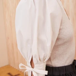 ULLA JOHNSON Pia Top - Oatmeal -Cheap Style Qube Store SHOT 137 0136 ulla johnson white pia top oatmeal UJ99 view 3