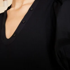 ULLA JOHNSON Pia Top - Noir -Cheap Style Qube Store TEST ULLA JOHNSON PIA TOP NOIR UJ990723 view 3