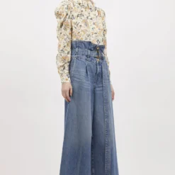 ULLA JOHNSON The Sylvan Jean - Danube Medium Indigo Wash -Cheap Style Qube Store UJ AW23 038 0656