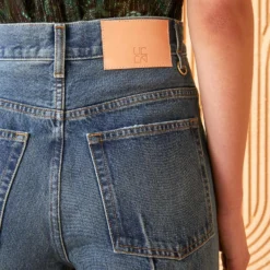 ULLA JOHNSON The Genevieve Jean - Danube Dark Indigo Wash -Cheap Style Qube Store ULLA JOHNSON GENEVIEVE JEAN DANUBE DARK INDIGO 05