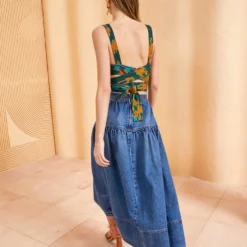 ULLA JOHNSON The Astrid Skirt - Danube Medium Indigo Wash -Cheap Style Qube Store ULLA JOHNSON ASTRID SKIRT DANUBE