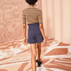 ULLA JOHNSON Abri Shorts - Midnight -Cheap Style Qube Store ULLA JOHNSON Abri Shorts MIDNIGHT 0006