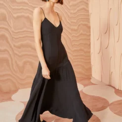 ULLA JOHNSON Alegria Dress - Noir -Cheap Style Qube Store ULLA JOHNSON Alegria Dress NOIR 03