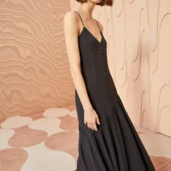 ULLA JOHNSON Alegria Dress - Noir -Cheap Style Qube Store ULLA JOHNSON Alegria Dress NOIR 05