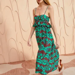 ULLA JOHNSON Amaliya Dress - Malachite -Cheap Style Qube Store ULLA JOHNSON Amaliya Dress MALACHITE 03