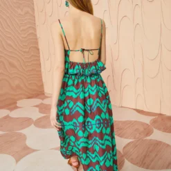 ULLA JOHNSON Amaliya Dress - Malachite -Cheap Style Qube Store ULLA JOHNSON Amaliya Dress MALACHITE 04