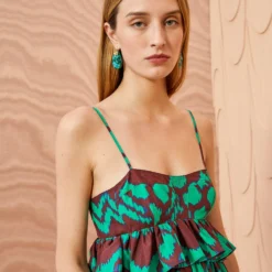 ULLA JOHNSON Amaliya Dress - Malachite -Cheap Style Qube Store ULLA JOHNSON Amaliya Dress MALACHITE 05