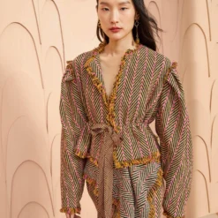 Cheap Style Qube Store 31 ULLA JOHNSON Ames Jacket - Tiger's Eye