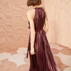 ULLA JOHNSON Amiko Dress - Mahogany -Cheap Style Qube Store ULLA JOHNSON Amiko Dress MAHOGANY 0096