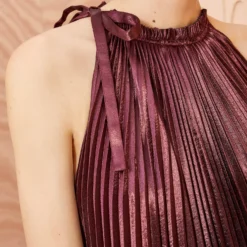 ULLA JOHNSON Amiko Dress - Mahogany -Cheap Style Qube Store ULLA JOHNSON Amiko Dress MAHOGANY 02 ALT