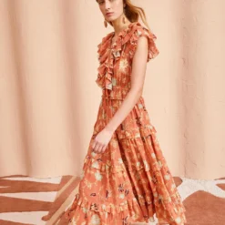 ULLA JOHNSON Arisa Dress - Mesa Floral -Cheap Style Qube Store ULLA JOHNSON Arisa Dress MESA FLORAL 03