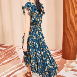 ULLA JOHNSON Arisa Dress - Moonlight Floral -Cheap Style Qube Store ULLA JOHNSON Arisa Dress MOONLIGHT FLORAL 04