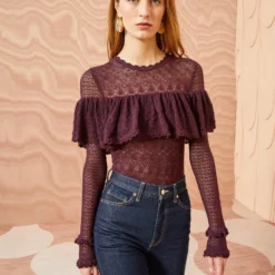 ULLA JOHNSON Augustina Pullover - Mahogany