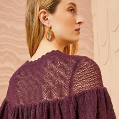 ULLA JOHNSON Augustina Pullover - Mahogany -Cheap Style Qube Store ULLA JOHNSON Augustina Pullover MAHOGANY 04