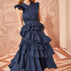 ULLA JOHNSON Aurore Dress - Midnight -Cheap Style Qube Store ULLA JOHNSON Aurore Dress MIDNIGHT 03