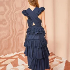 ULLA JOHNSON Aurore Dress - Midnight -Cheap Style Qube Store ULLA JOHNSON Aurore Dress MIDNIGHT 04