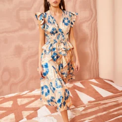 ULLA JOHNSON Avia Dress - Fossil -Cheap Style Qube Store ULLA JOHNSON Avia Dress FOSSIL 05