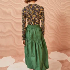 ULLA JOHNSON Blythe Skirt - Juniper -Cheap Style Qube Store ULLA JOHNSON Blythe Skirt JUNIPER 04