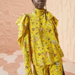 ULLA JOHNSON Brea Blouse - Mimosa -Cheap Style Qube Store ULLA JOHNSON Brea Blouse MIMOSA 0005