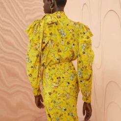 ULLA JOHNSON Brea Blouse - Mimosa -Cheap Style Qube Store ULLA JOHNSON Brea Blouse MIMOSA 0173