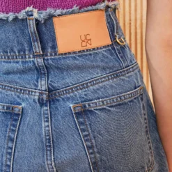 ULLA JOHNSON The Charlotte Short - Danube Medium Indigo Wash -Cheap Style Qube Store ULLA JOHNSON CHARLOTTE SHORT DANUBE 0105