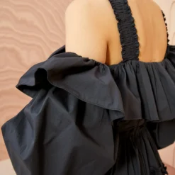 ULLA JOHNSON Caprice Dress - Noir -Cheap Style Qube Store ULLA JOHNSON Caprice Dress NOIR 05