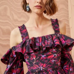 ULLA JOHNSON Caprice Dress - Zinnia -Cheap Style Qube Store ULLA JOHNSON Caprice Dress ZINNIA 05