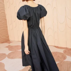 ULLA JOHNSON Cecile Dress - Noir -Cheap Style Qube Store ULLA JOHNSON Cecile Dress NOIR 04