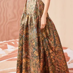 ULLA JOHNSON Celestina Gown - Woodland -Cheap Style Qube Store ULLA JOHNSON Celestina Gown WOODLAND 02 ALT