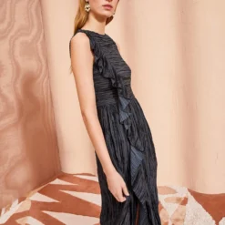 ULLA JOHNSON Circe Gown - Noir -Cheap Style Qube Store ULLA JOHNSON Circe Gown NOIR 05