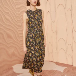 ULLA JOHNSON Clea Dress - Maple -Cheap Style Qube Store ULLA JOHNSON Clea Dress MAPLE 05