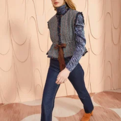 ULLA JOHNSON Clyde Vest - Graphite -Cheap Style Qube Store ULLA JOHNSON Clyde Vest GRAPHITE 0097