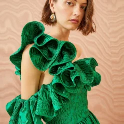 ULLA JOHNSON Cosima Gown - Emerald -Cheap Style Qube Store ULLA JOHNSON Cosima Gown EMERALD 02 ALT