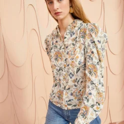 ULLA JOHNSON Dara Blouse - Gardenia -Cheap Style Qube Store ULLA JOHNSON Dara Blouse GARDENIA 0044