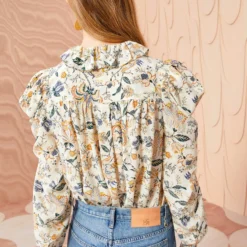 ULLA JOHNSON Dara Blouse - Gardenia -Cheap Style Qube Store ULLA JOHNSON Dara Blouse GARDENIA 0157