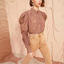 ULLA JOHNSON Dari Blouse - Mulberry -Cheap Style Qube Store ULLA JOHNSON Dari Blouse MULBERRY 0023