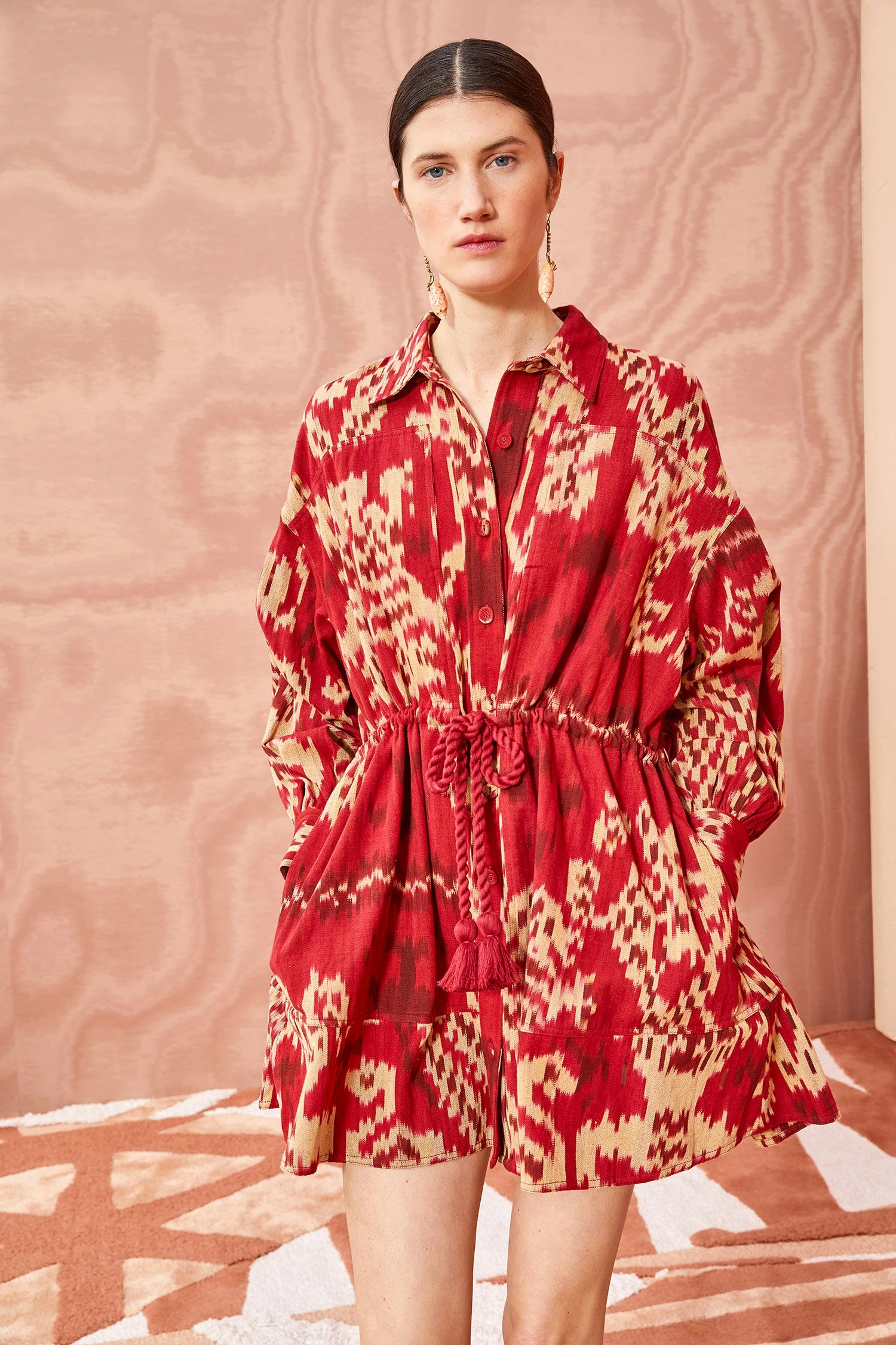 ULLA JOHNSON Dari Dress - Vermilion 1 ULLA JOHNSON Dari Dress - Vermilion