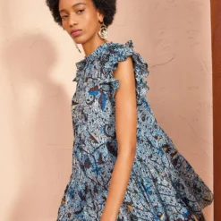 ULLA JOHNSON Denia Dress - Morning Glory -Cheap Style Qube Store ULLA JOHNSON Denia Dress MORNING GLORY 04