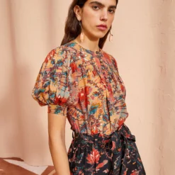 ULLA JOHNSON Dina Top - Coral Bloom