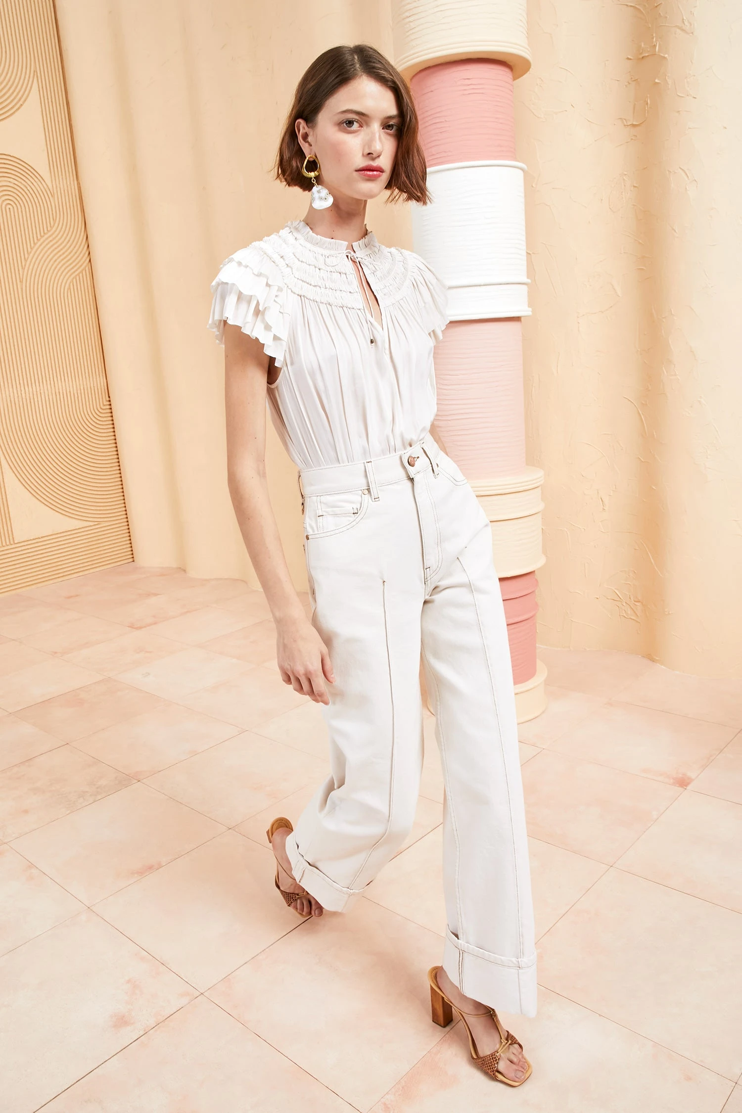 ULLA JOHNSON Eva Top - Blanc 3 ULLA JOHNSON Eva Top - Blanc - Image 3