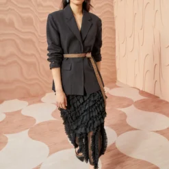 ULLA JOHNSON Ellery Jacket - Noir -Cheap Style Qube Store ULLA JOHNSON Ellery Jacket NOIR 0161