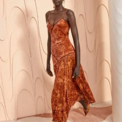 ULLA JOHNSON Elodie Dress - Sienna -Cheap Style Qube Store ULLA JOHNSON Elodie Dress SIENNA 0036