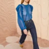 ULLA JOHNSON Elvia Blouse - Sapphire