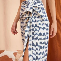 ULLA JOHNSON Ember Skirt - Indigo Ikat -Cheap Style Qube Store ULLA JOHNSON Ember Skirt INDIGO IKAT 05