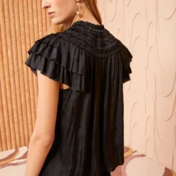 ULLA JOHNSON Eva Top - Noir -Cheap Style Qube Store ULLA JOHNSON Eva Top Noir 0069